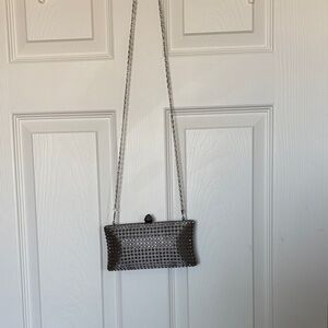 Elegant Gray Embellished Clutch